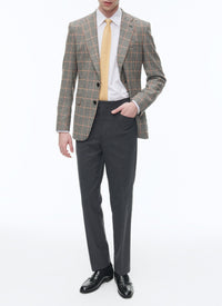 Veste de costume boutonnée et ajustée à motif - Noir & Blanc