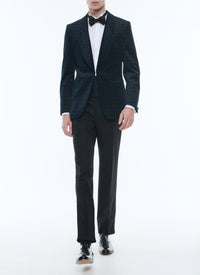 Veste de smoking à fermeture boutonnée - Carbone