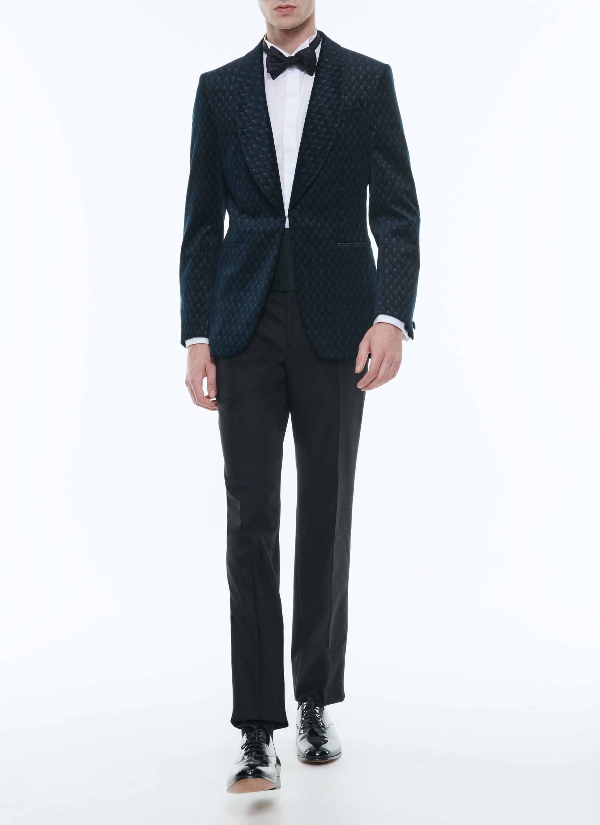 Veste de smoking à fermeture boutonnée - Carbone