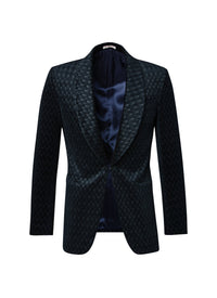 Veste de smoking à fermeture boutonnée - Carbone