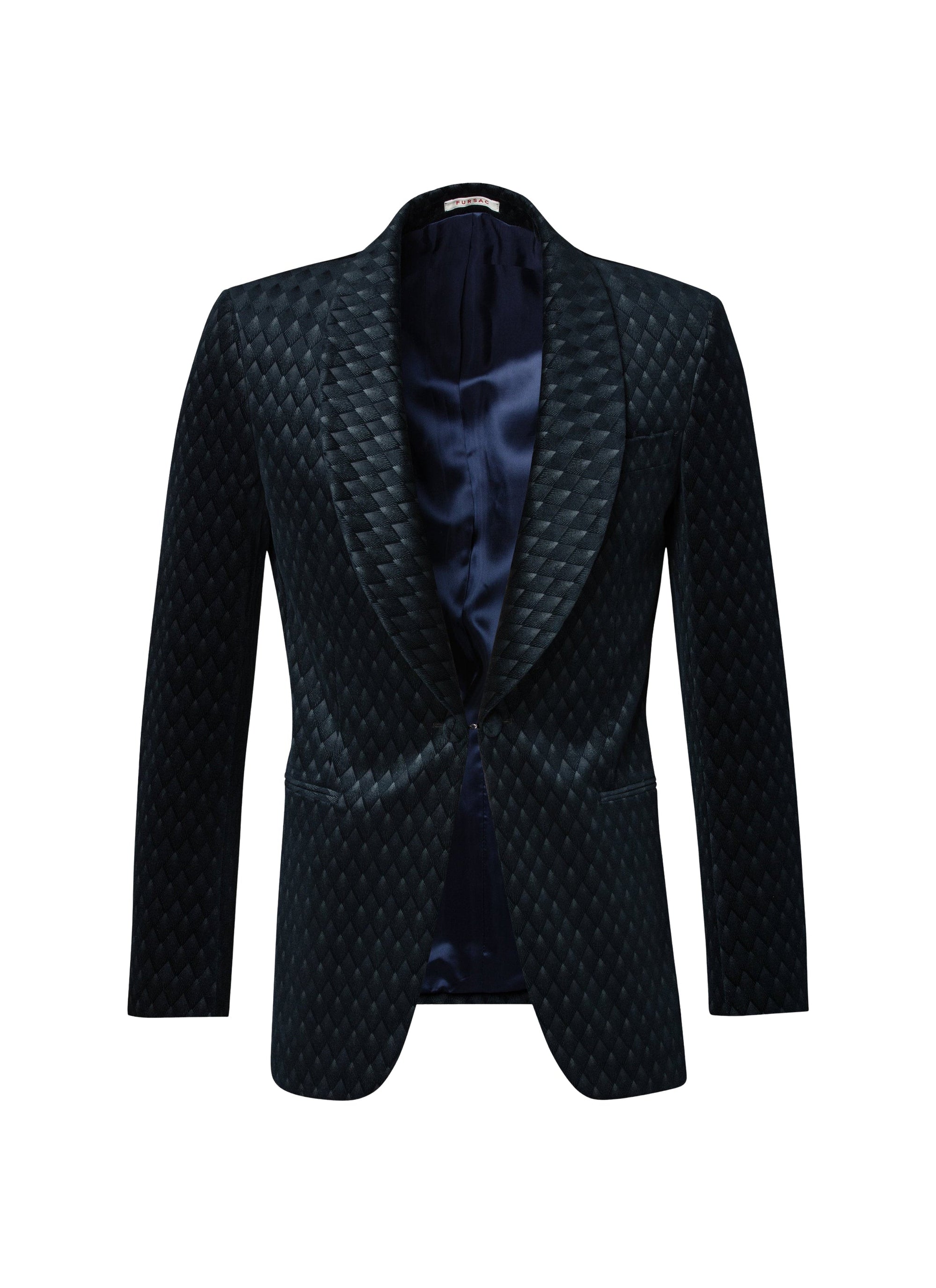 Veste de smoking à fermeture boutonnée - Carbone