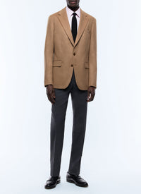 Veste droite en laine de chameau - Camel