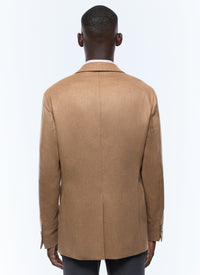 Veste droite en laine de chameau - Camel