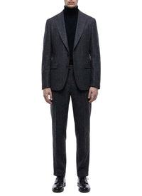 Blazer droite en tweed de laine - Anthracite