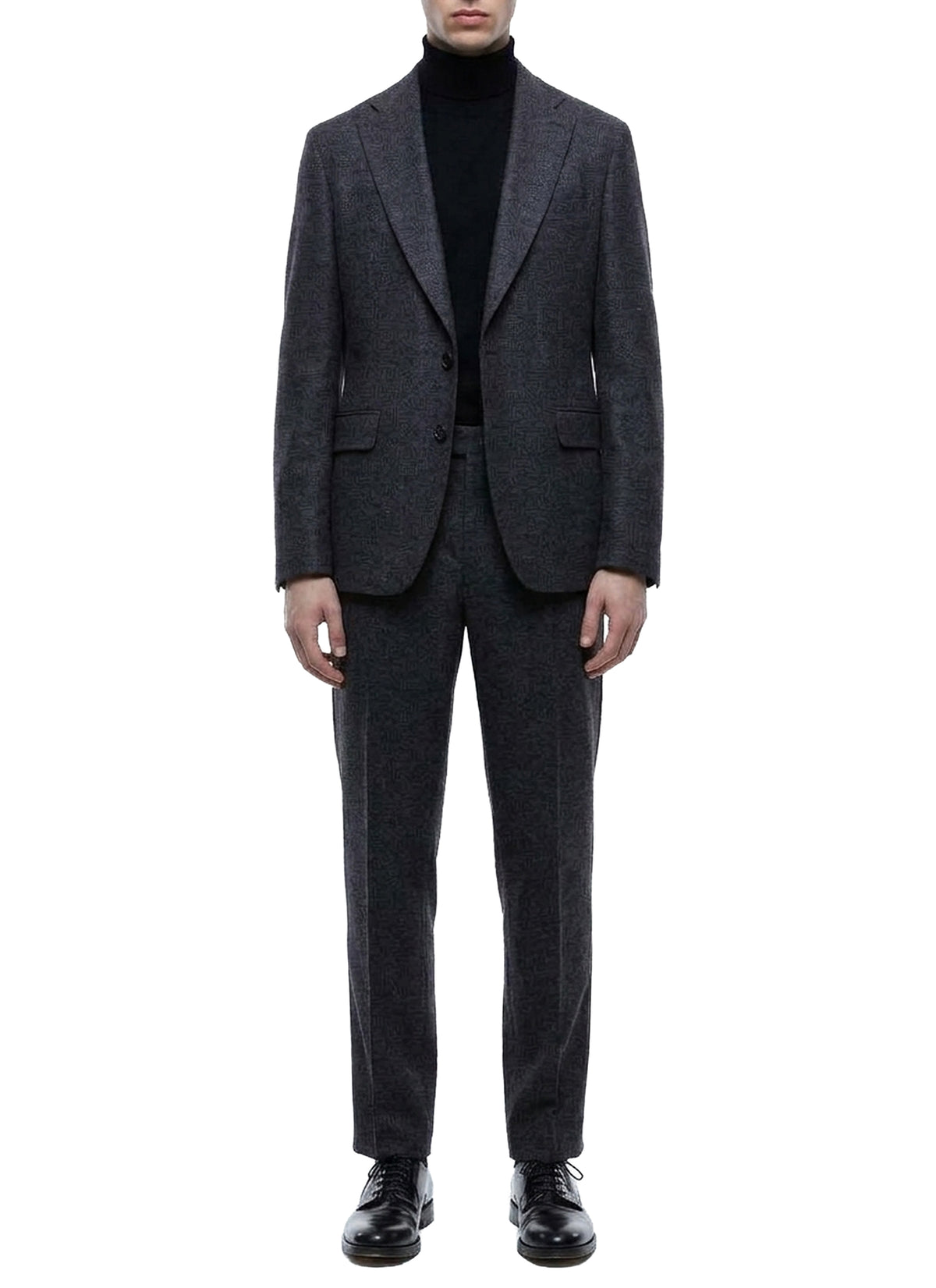 Blazer droite en tweed de laine - Anthracite