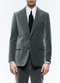 Veste de costume en velours - Marine