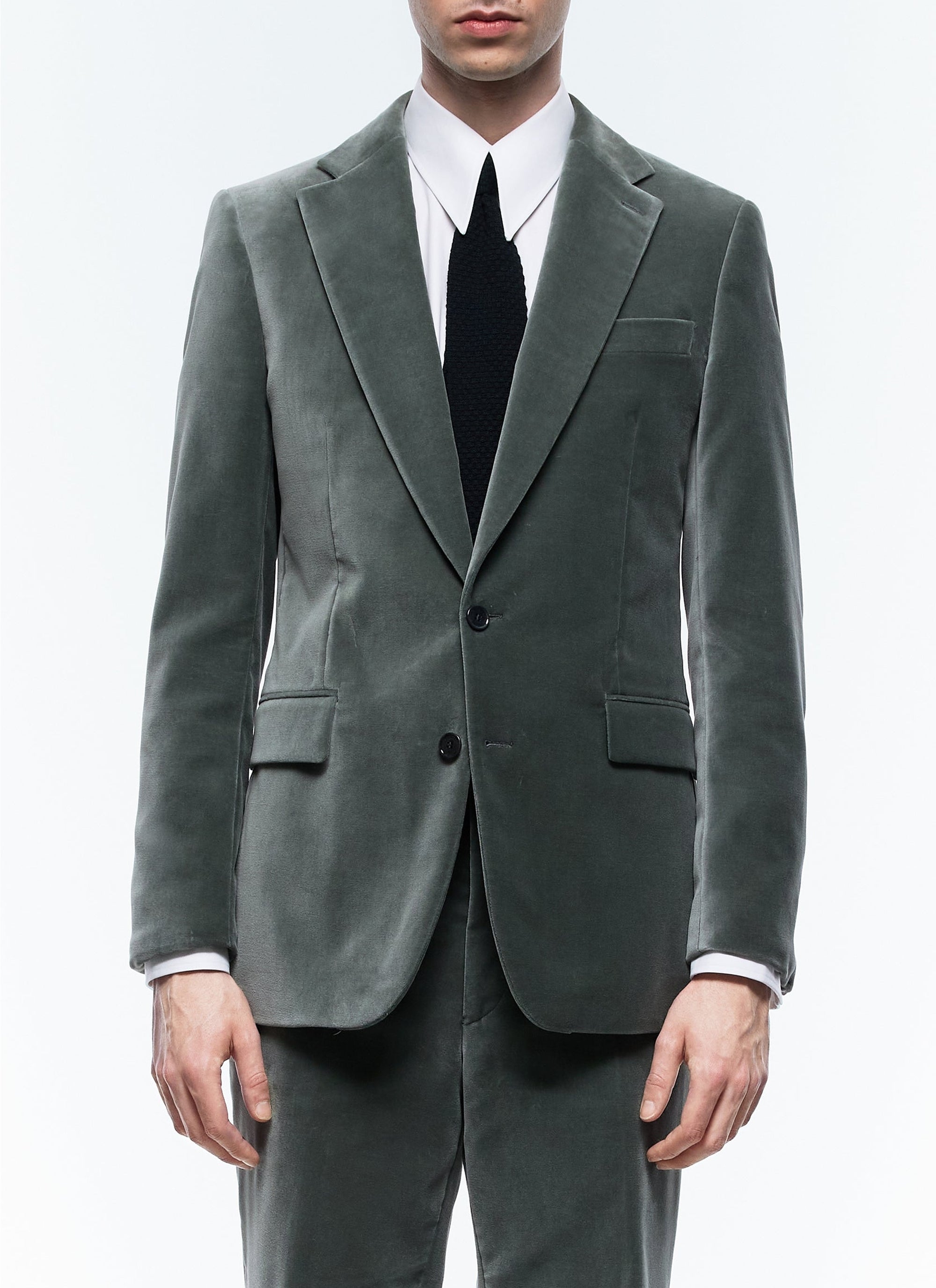 Veste de costume en velours - Marine