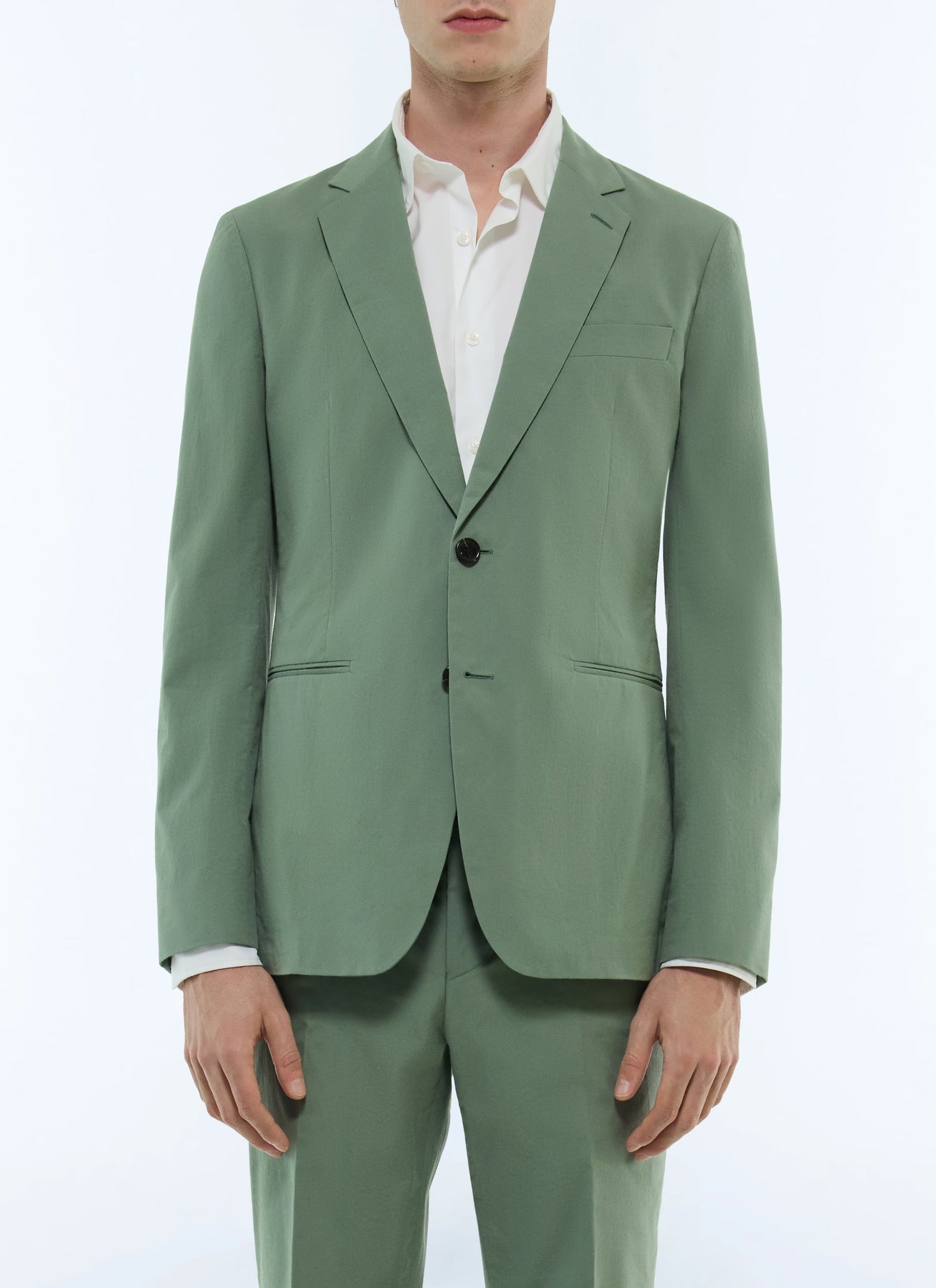 Veste droite en toile de coton - Tilleul