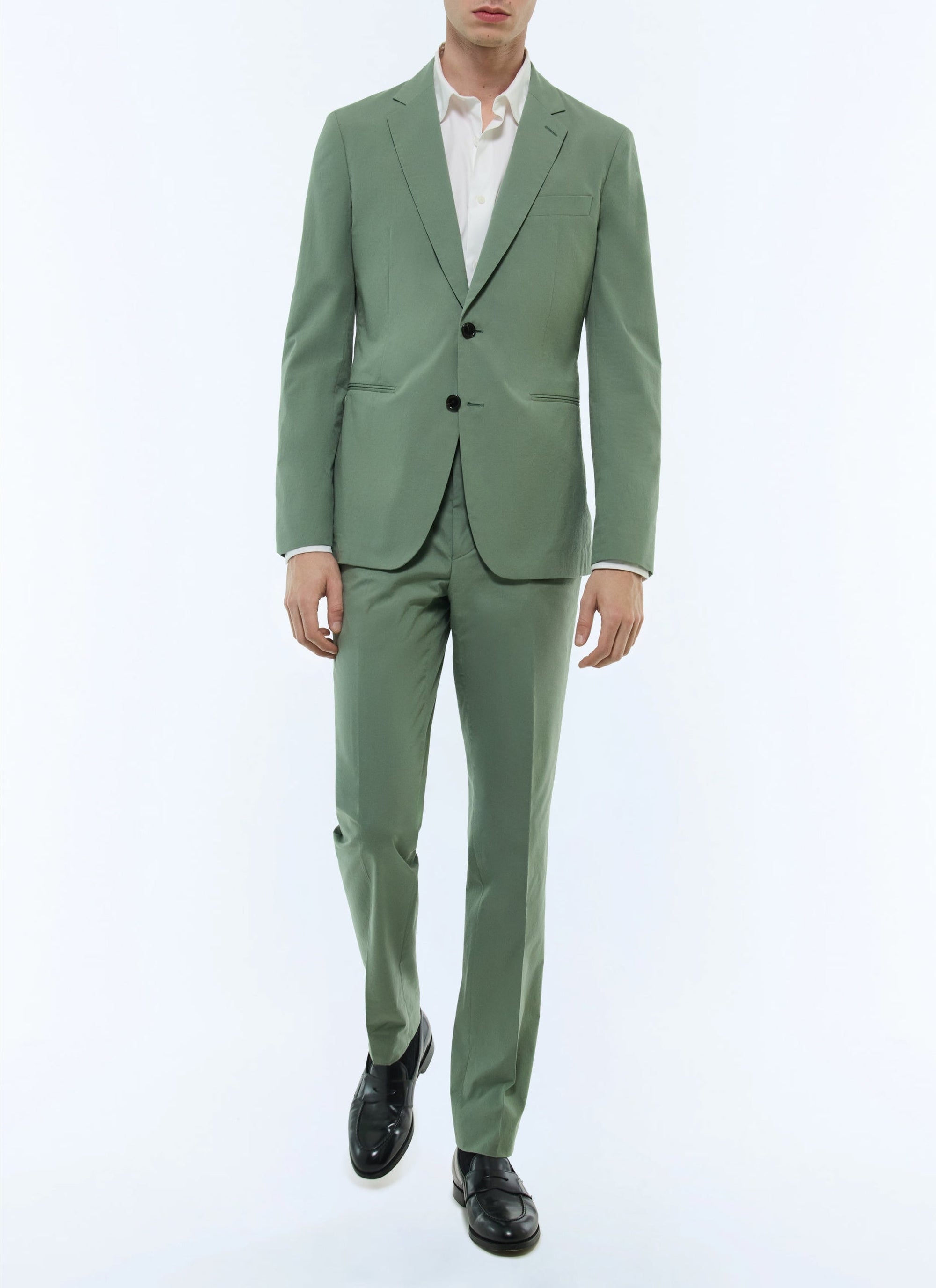 Veste droite en toile de coton - Tilleul