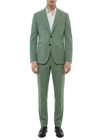 Blazer droite en toile de coton - Tilleul