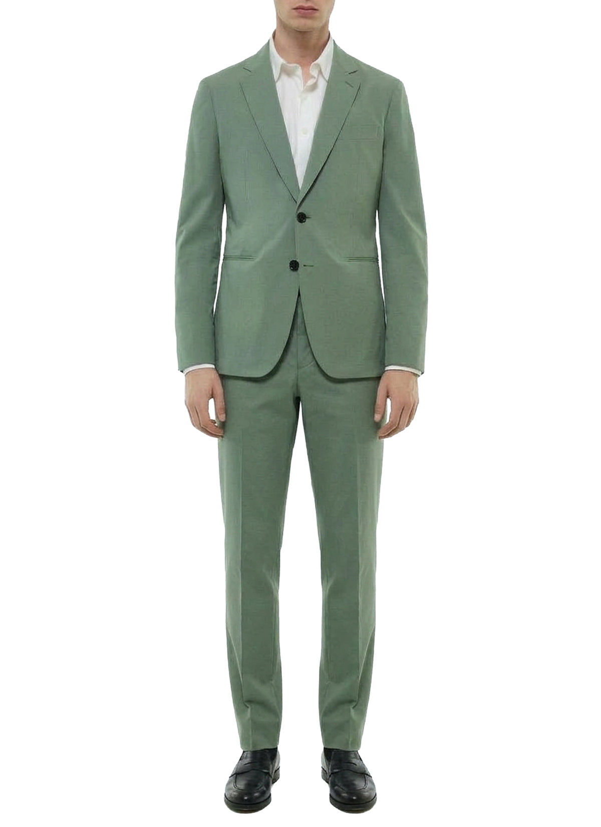 Blazer droite en toile de coton - Tilleul