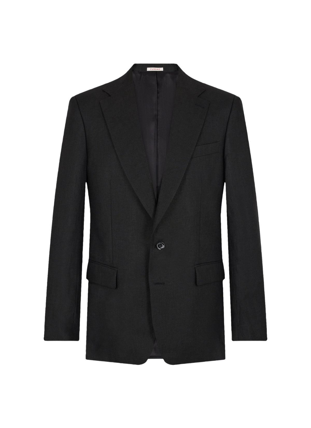 Blazer ajustée en toile de lin - Noir