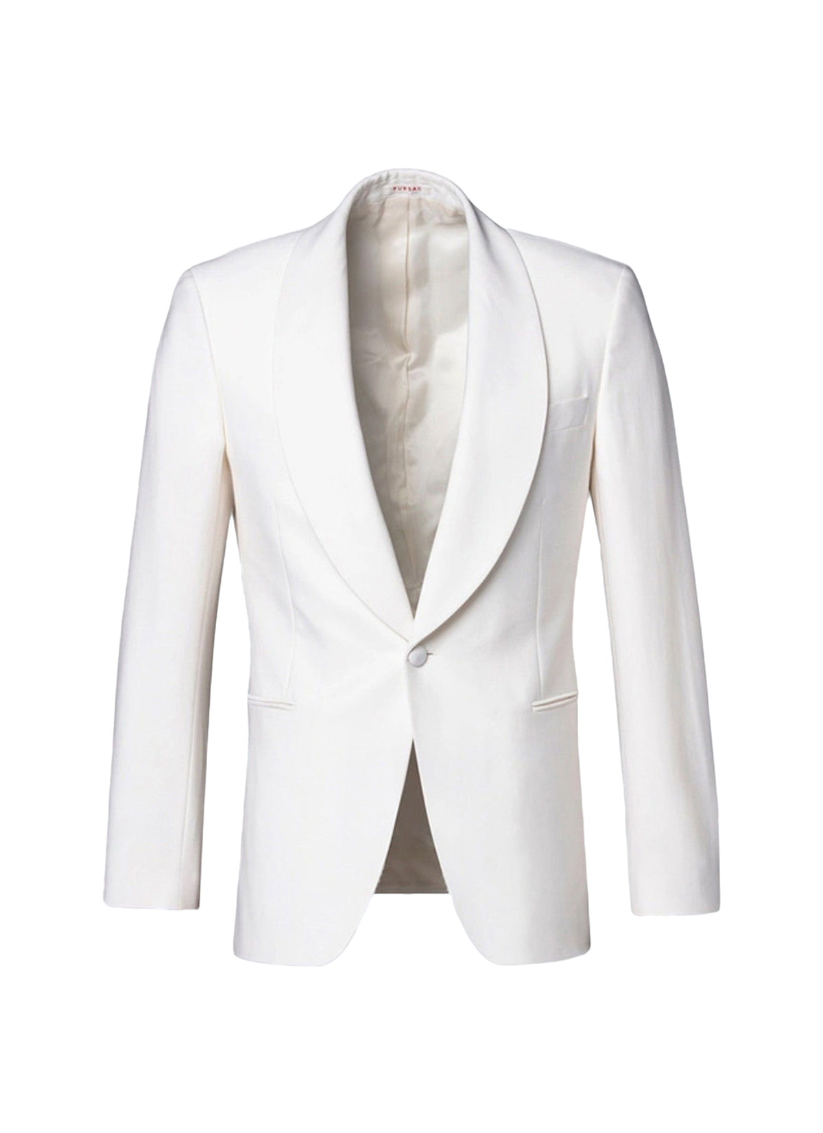 Veste de smoking ajustée en laine - Écru