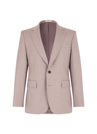 Fitted wool suit jacket - Beige
