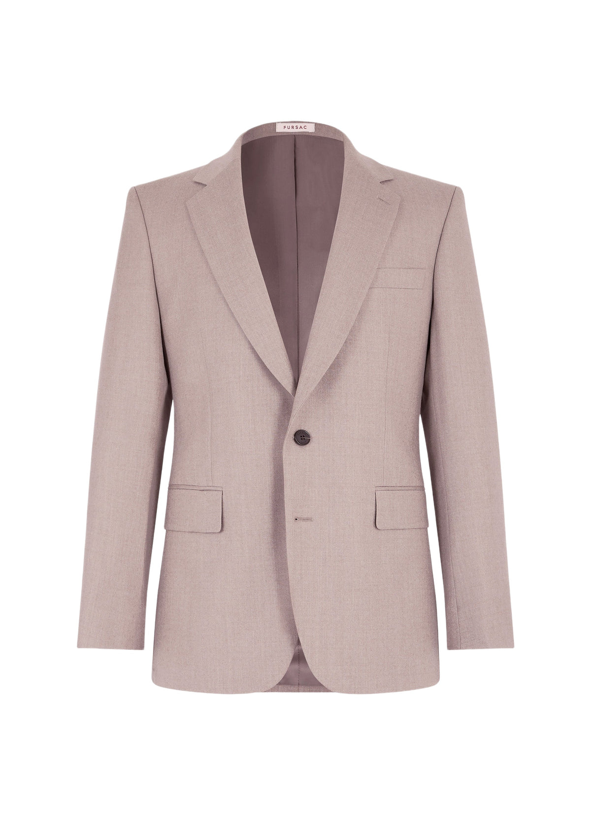 Fitted wool suit jacket - Beige