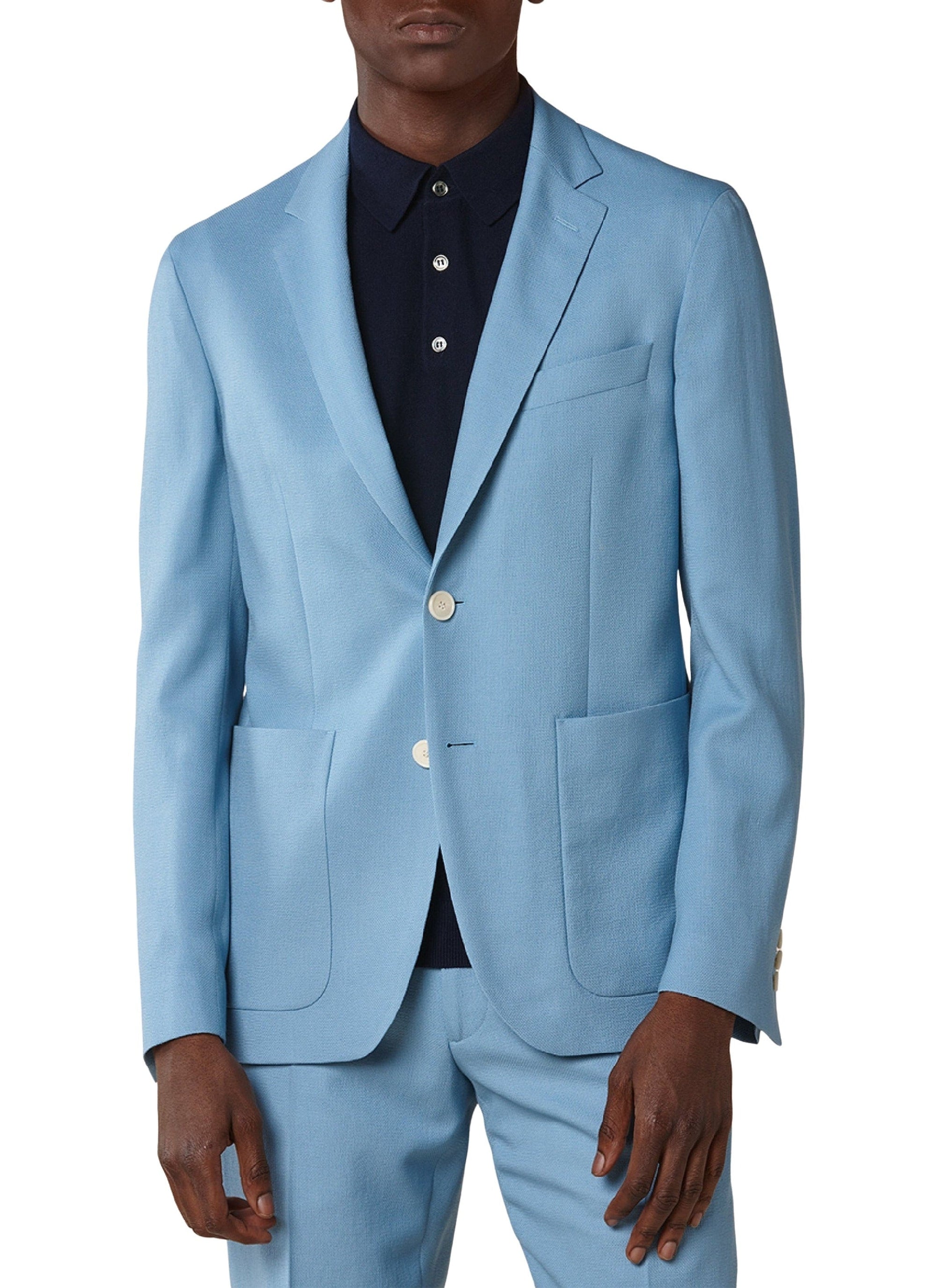 Veste de costume boutonnée à poches en laine - Indien