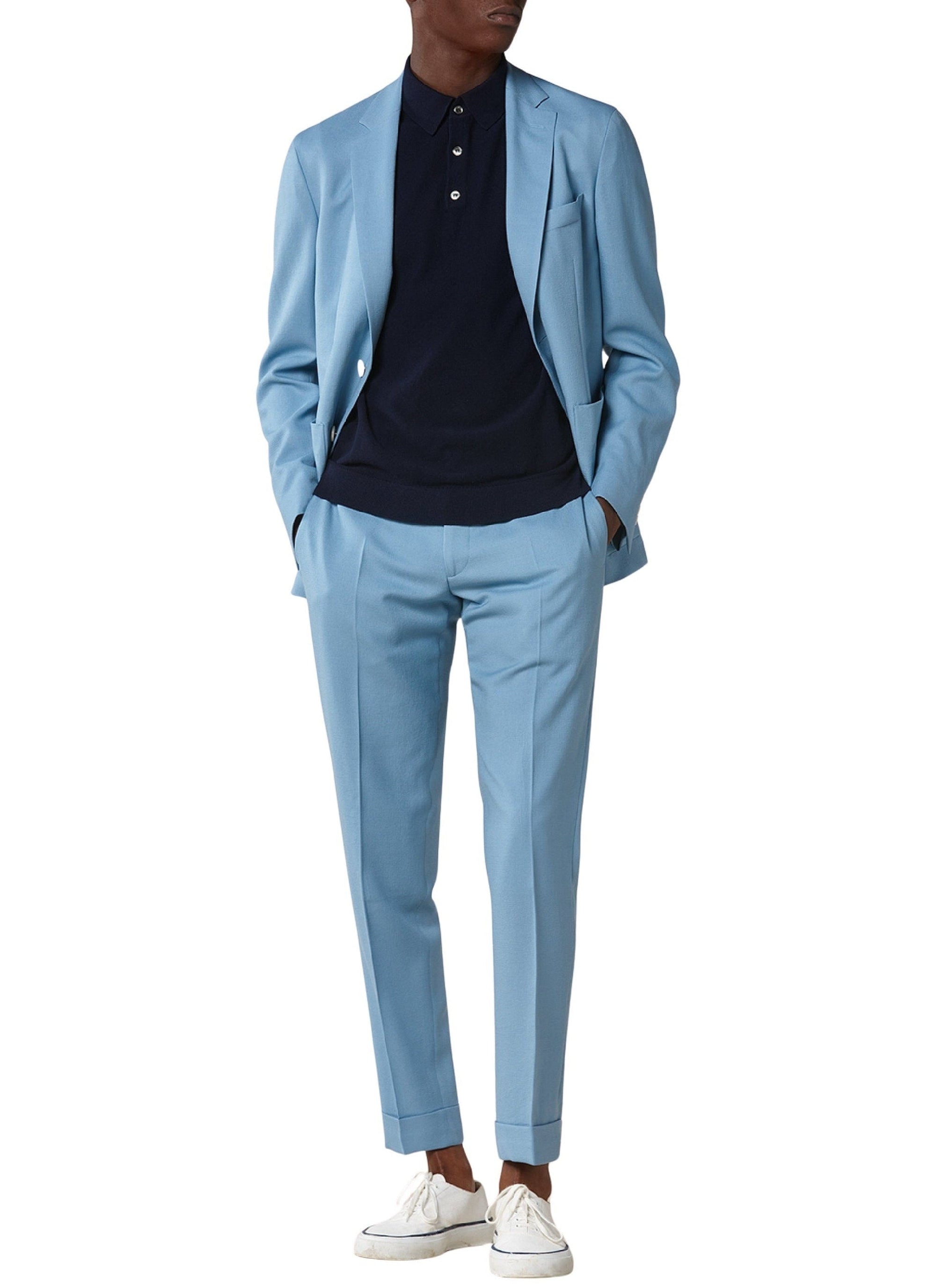 Veste de costume boutonnée à poches en laine - Indien