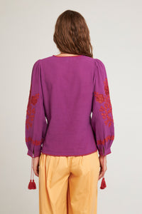 PURPLE/BURGUNDY VANI BLOUSE