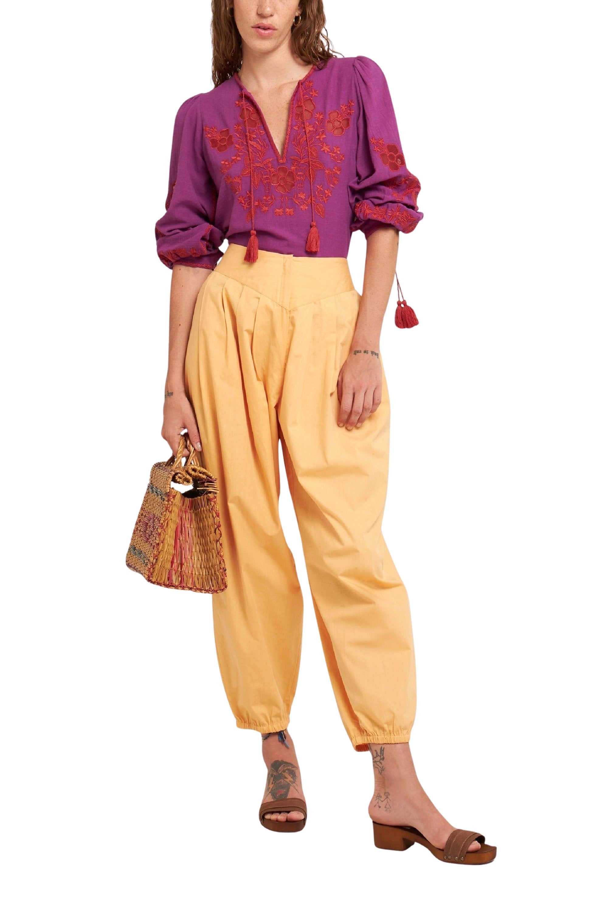 PURPLE/BURGUNDY VANI BLOUSE