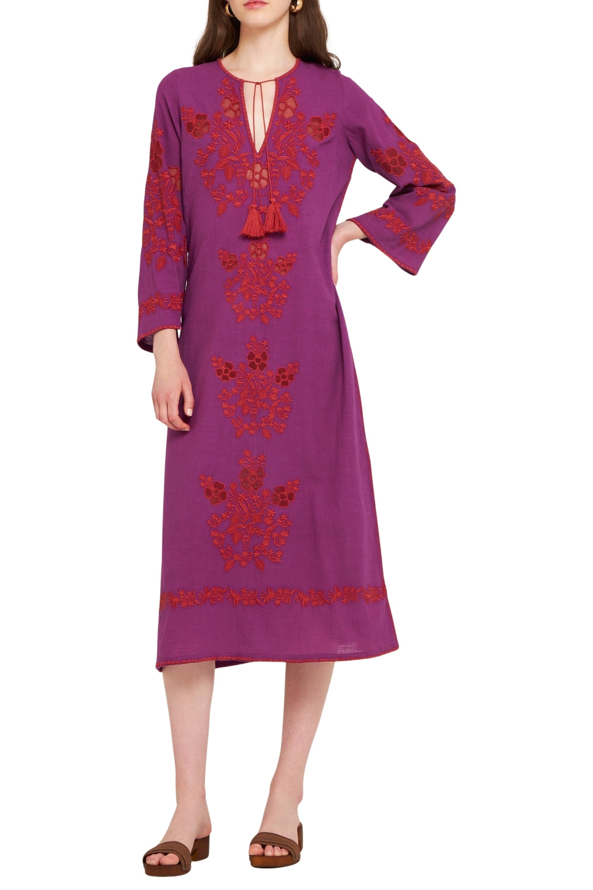 PURPLE/BURGUNDY VANI LONGDRESS