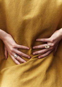 Bague Varda n°2 en or jaune et argent avec diamant - Diamant