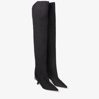 Cuissardes Vari 45 en daim et cuir verni - Black Intense