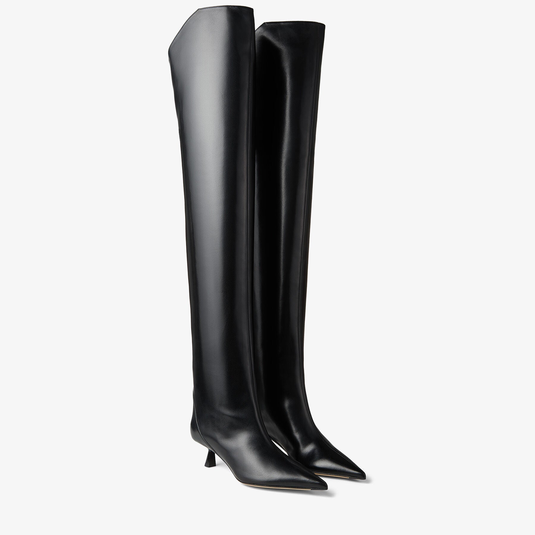 Vari 45 leather thigh boots - Black