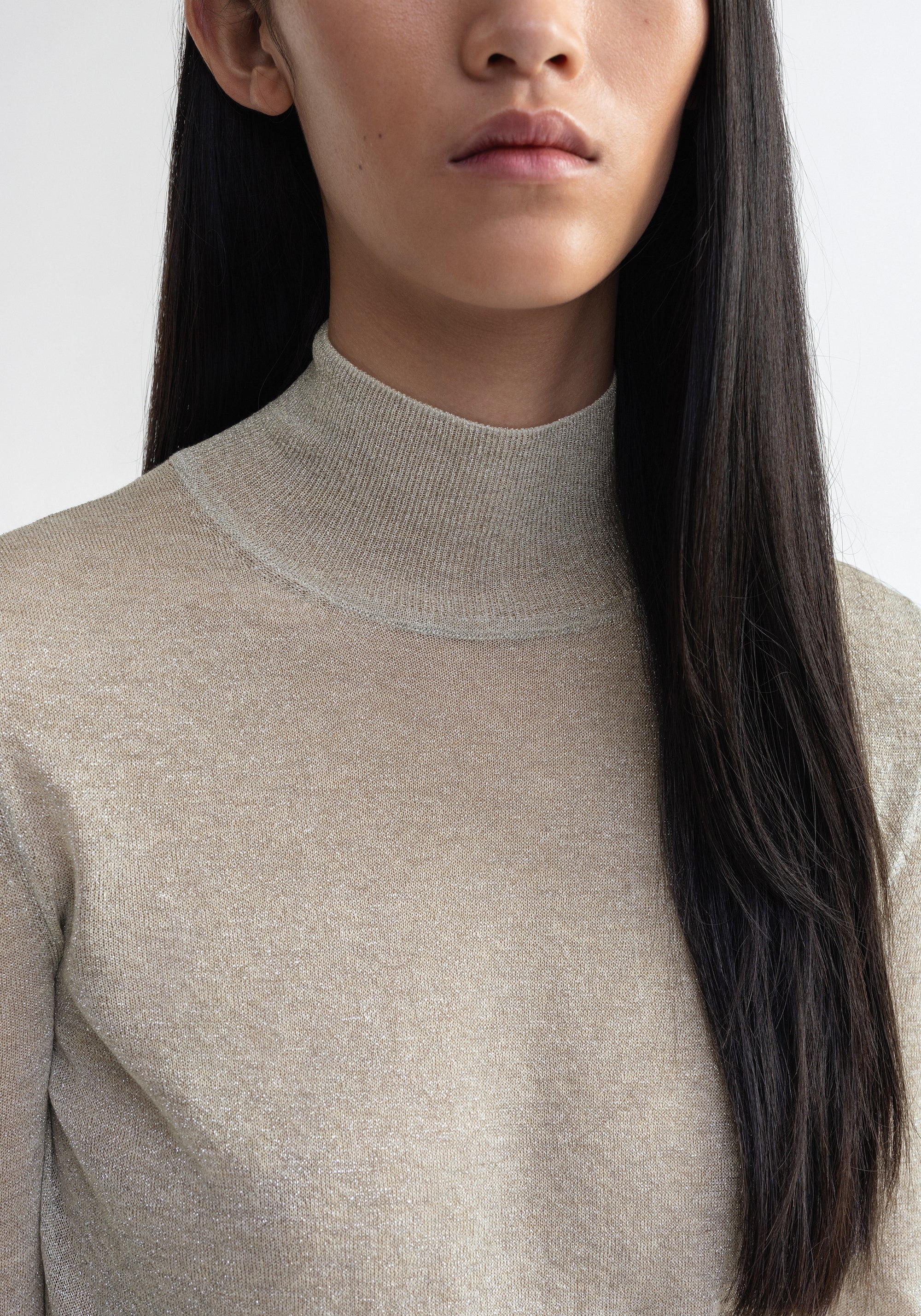 Pull Vaslav côtelé et scintillant - Ivory