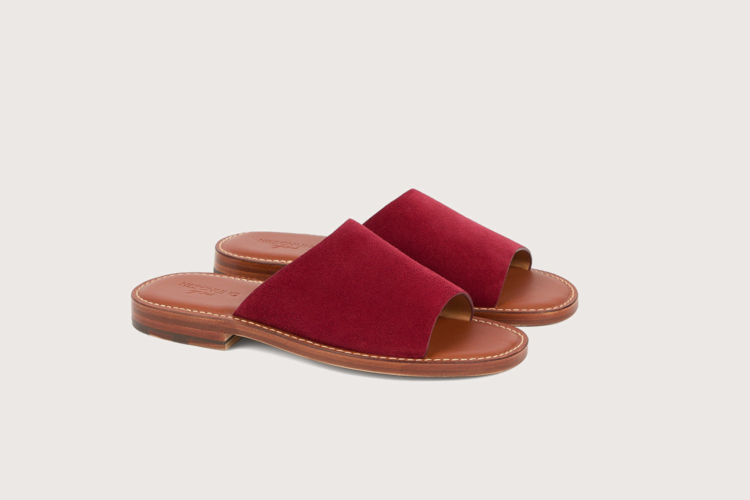 53qty NEW / Sandales VASTO FE HYDROVELOURS CUIR FLEX - Bordeaux
