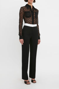 Side Seam Detail Trouser - Black