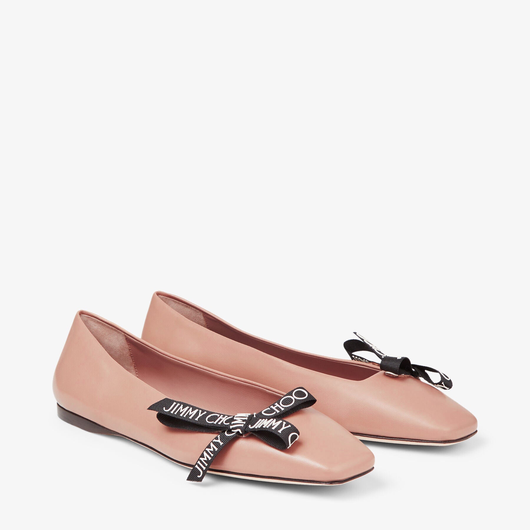 Ballerines Veda avec nœud en cuir - Ballet Pink