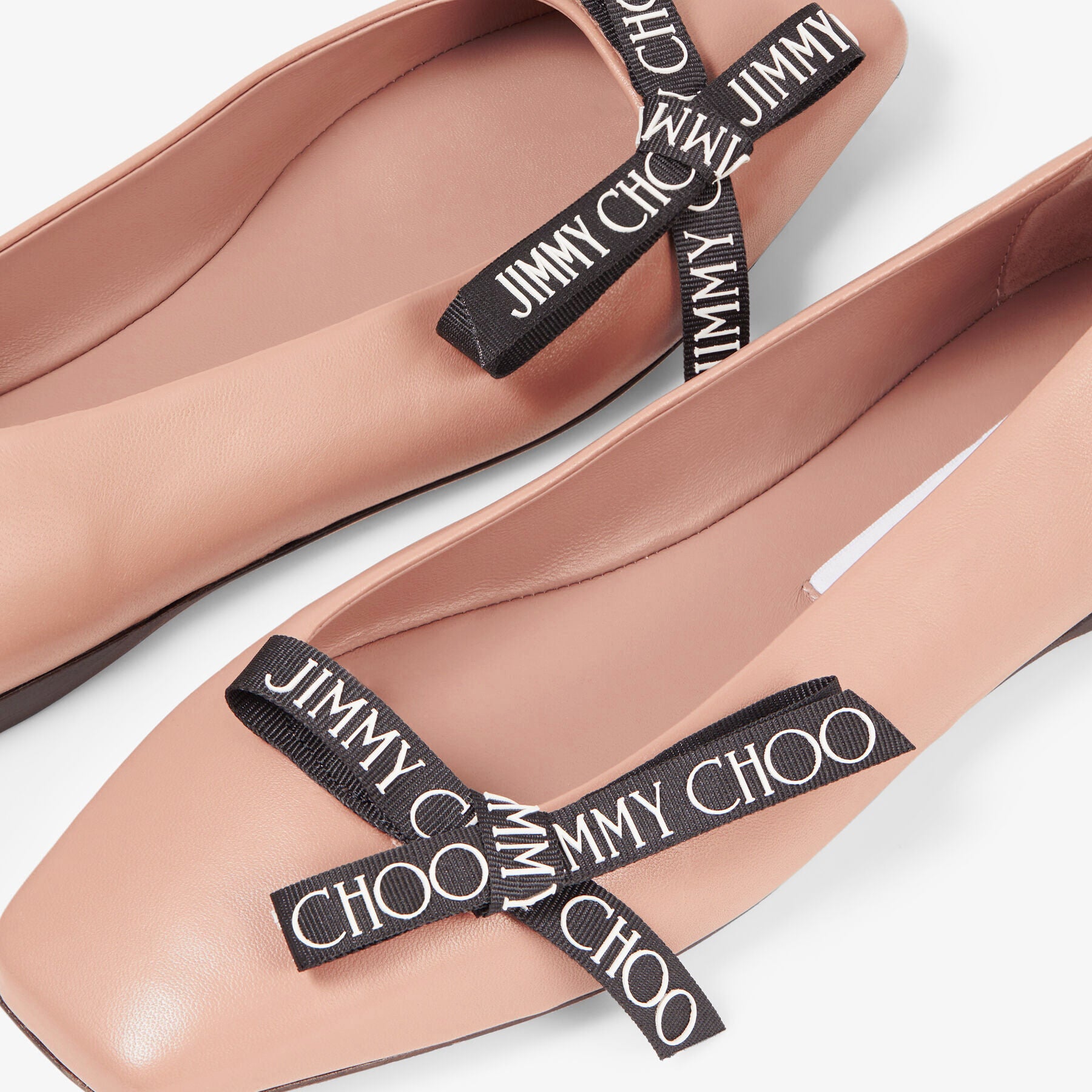 Ballerines Veda avec nœud en cuir - Ballet Pink