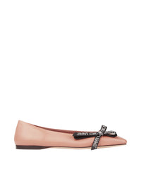 Ballerines Veda avec nœud en cuir - Ballet Pink