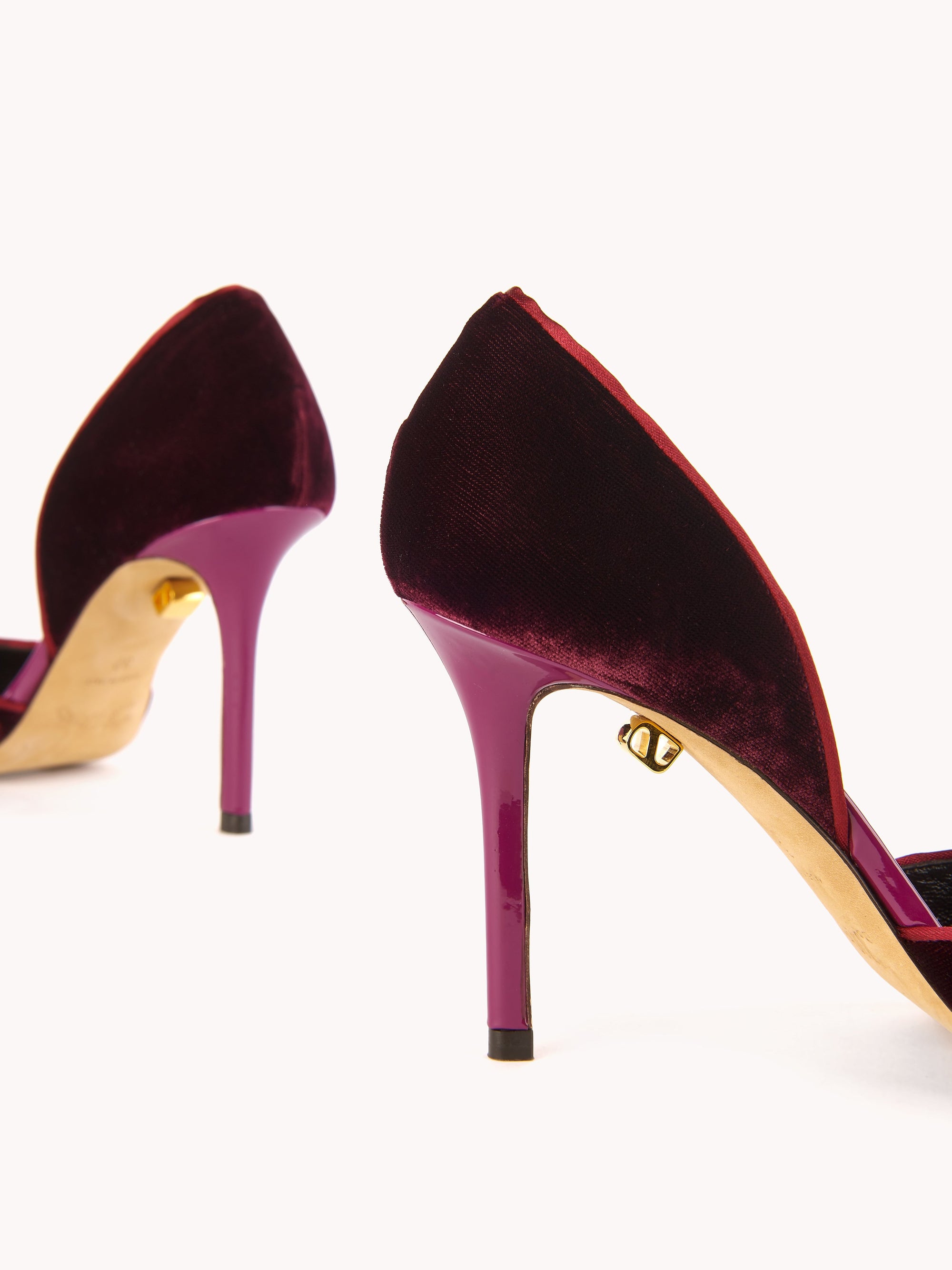4qty DÉJÀ VU 190€ / Escarpins Nieves 90 en cuir velours - Burgundy