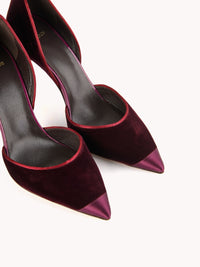 4qty DÉJÀ VU 190€ / Escarpins Nieves 90 en cuir velours - Burgundy