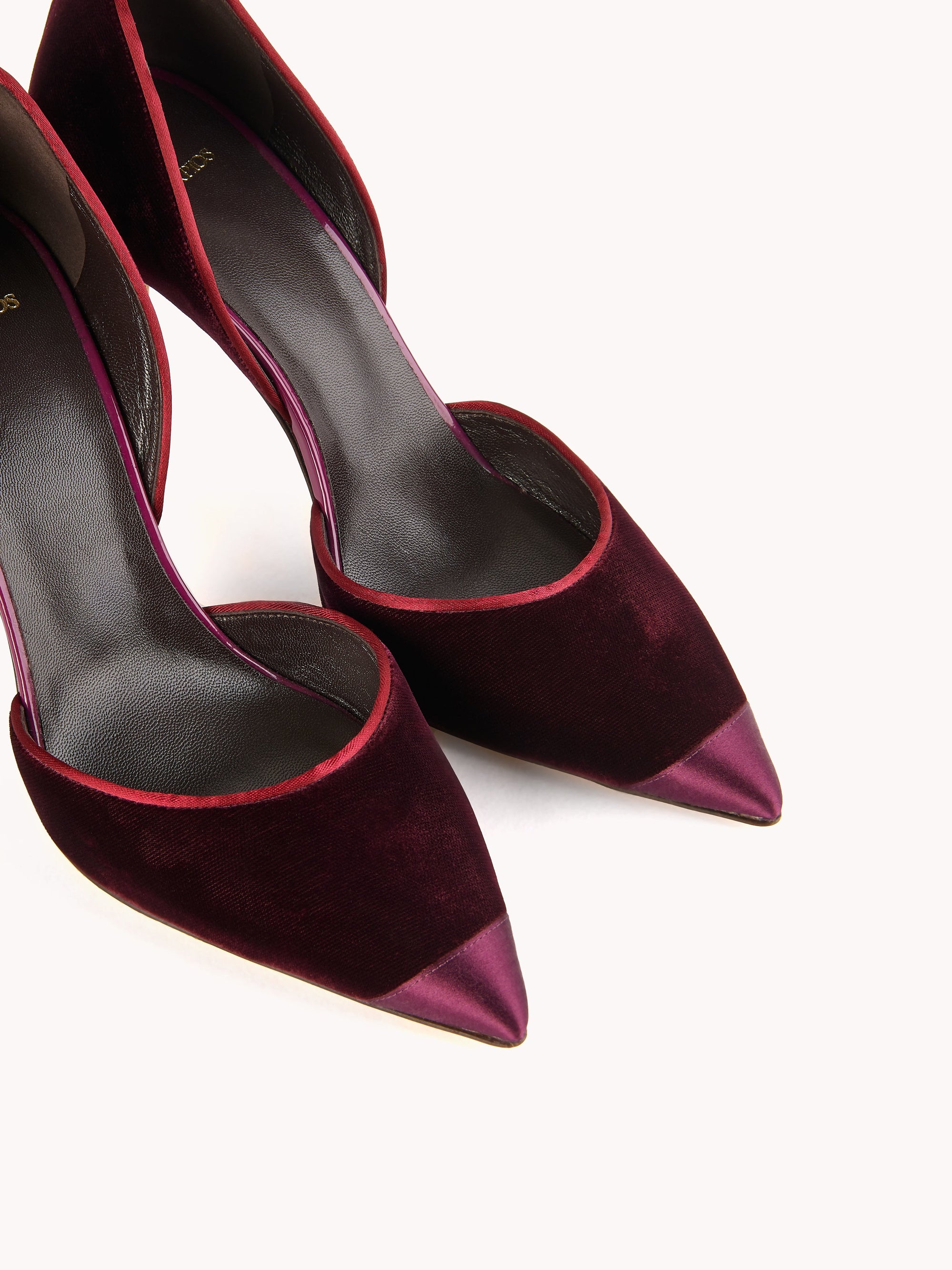4qty DÉJÀ VU 190€ / Escarpins Nieves 90 en cuir velours - Burgundy