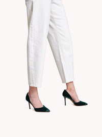 5qty DÉJÀ VU 190€ / Escarpins Nieves 90 en cuir velours - Green