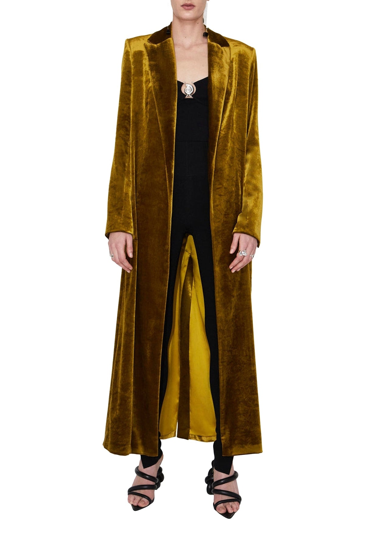Velvet Coat - Mustard