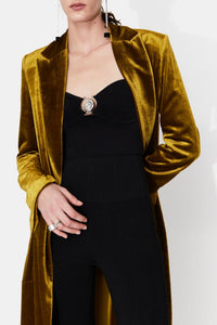 Velvet Coat - Mustard