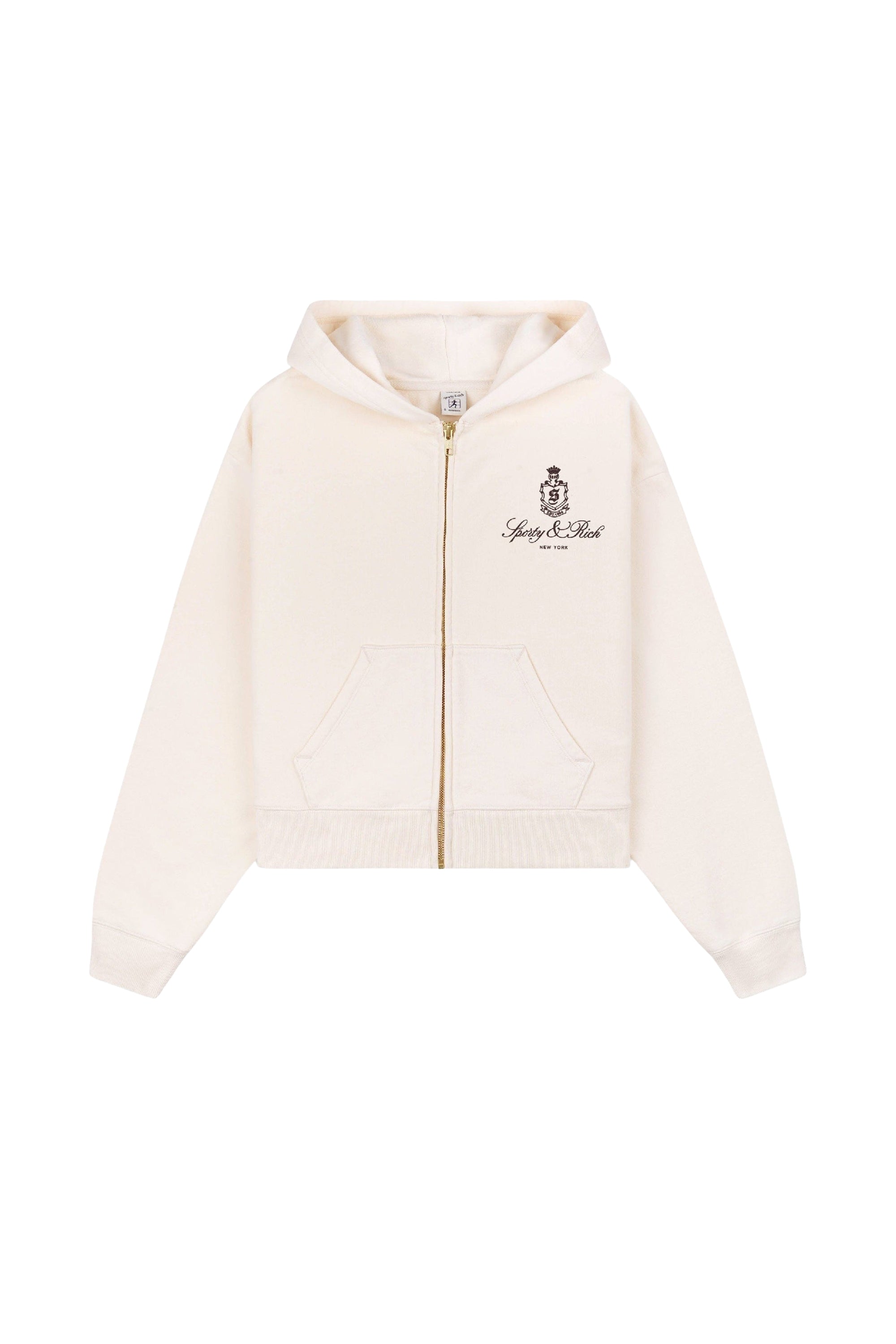 Sweat à capuche Vendome zippé - Crème