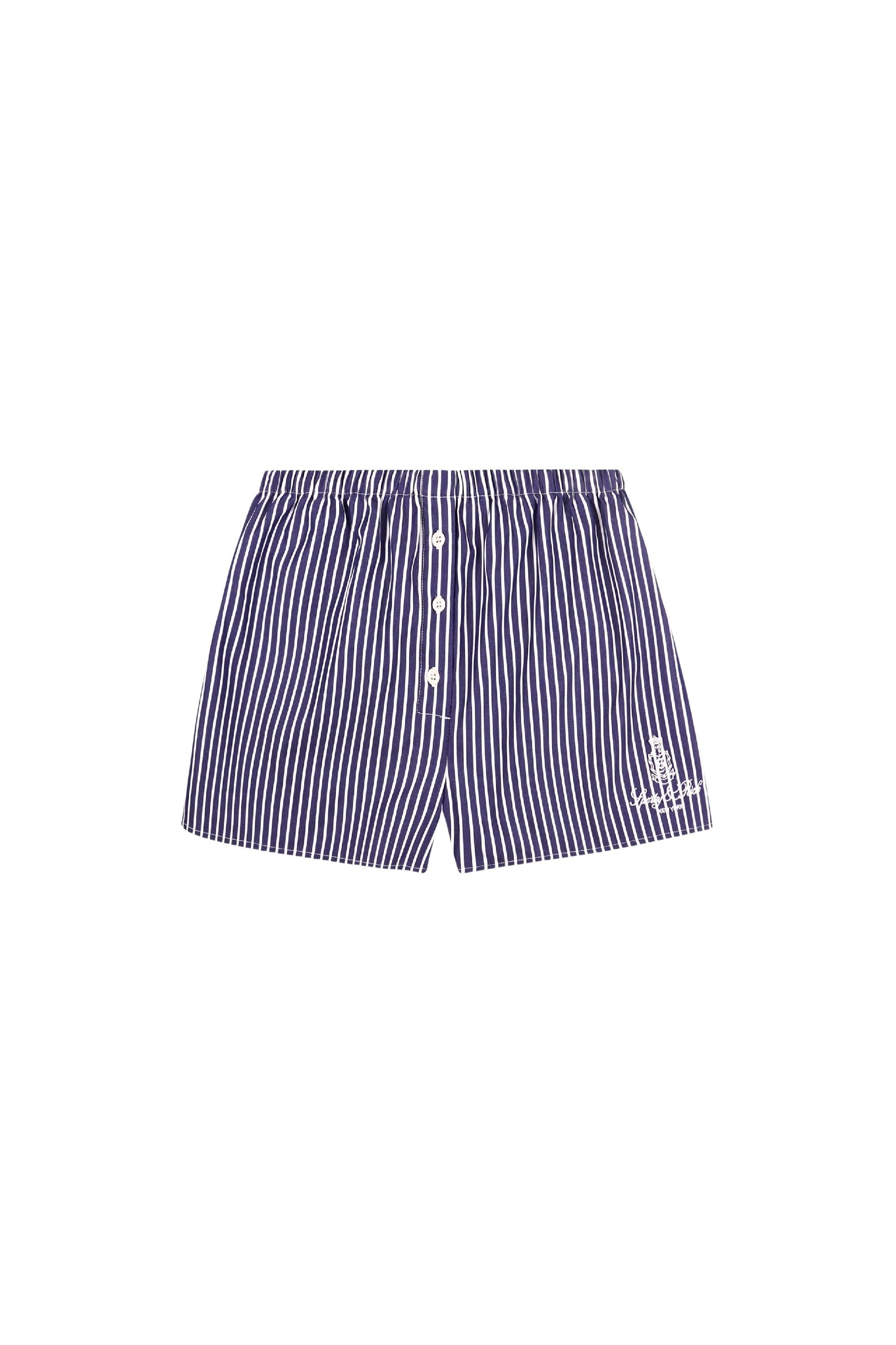 Short boxer Vendome à rayures - Blue Striped