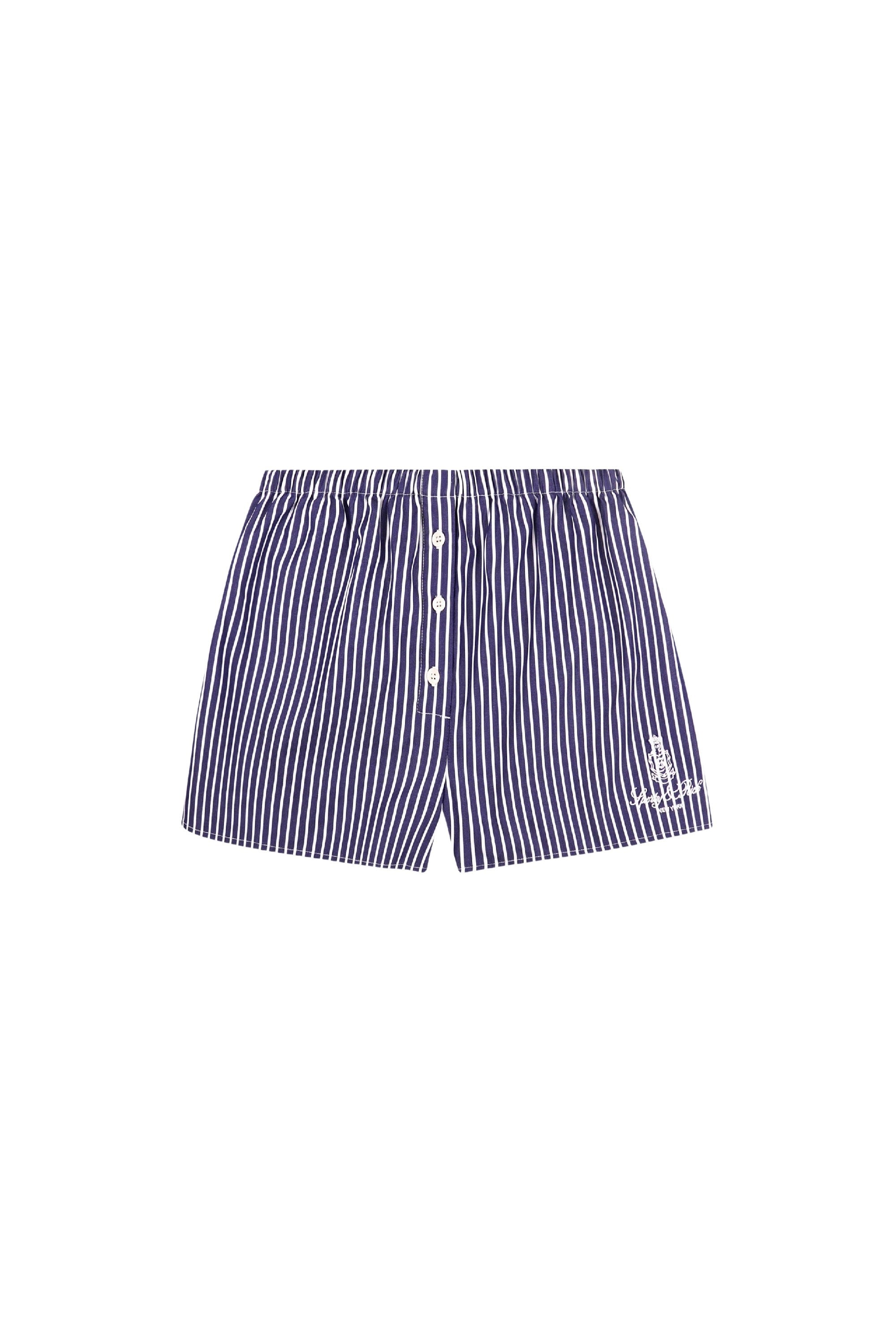 Short boxer Vendome à rayures - Blue Striped