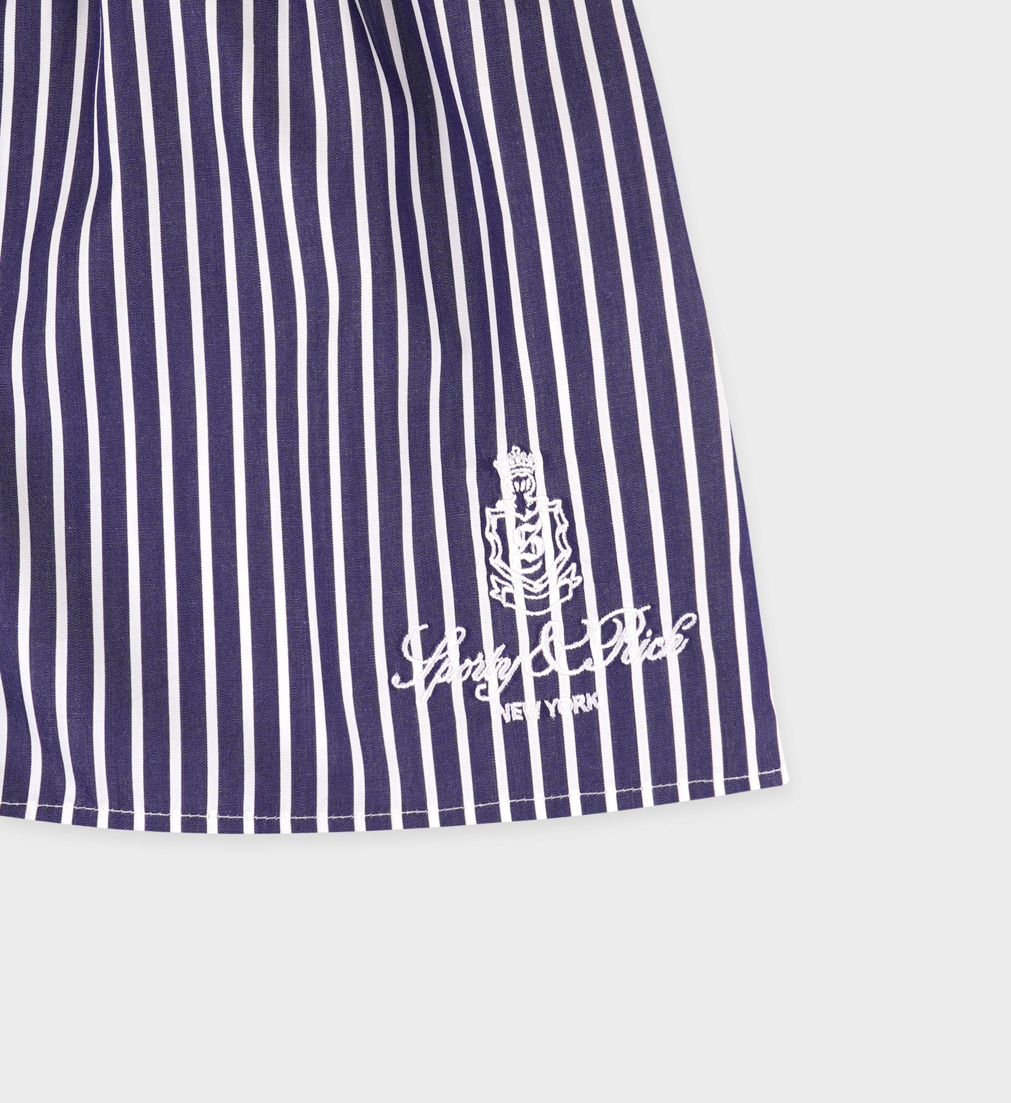 Short boxer Vendome à rayures - Blue Striped