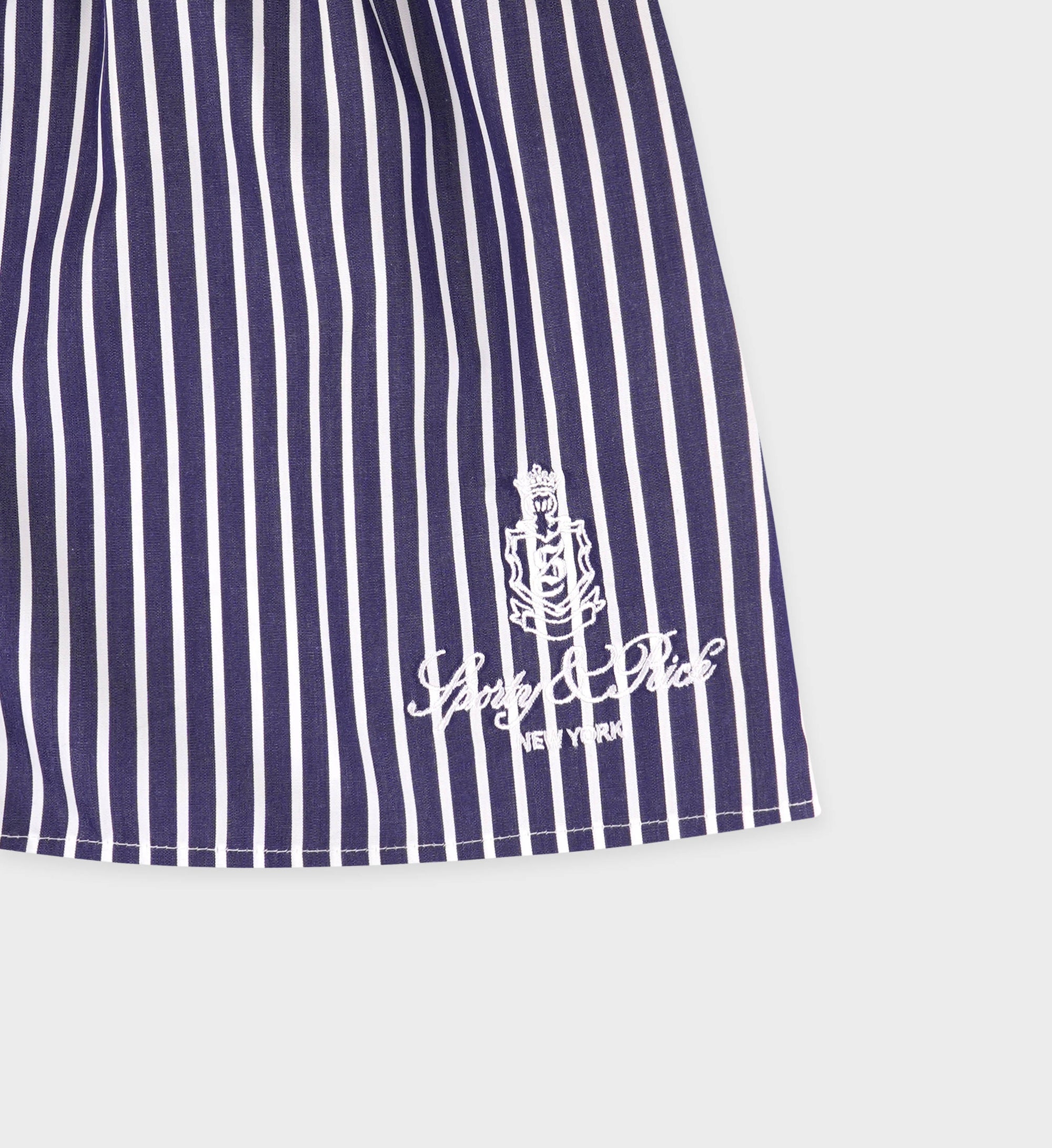 Short boxer Vendome à rayures - Blue Striped