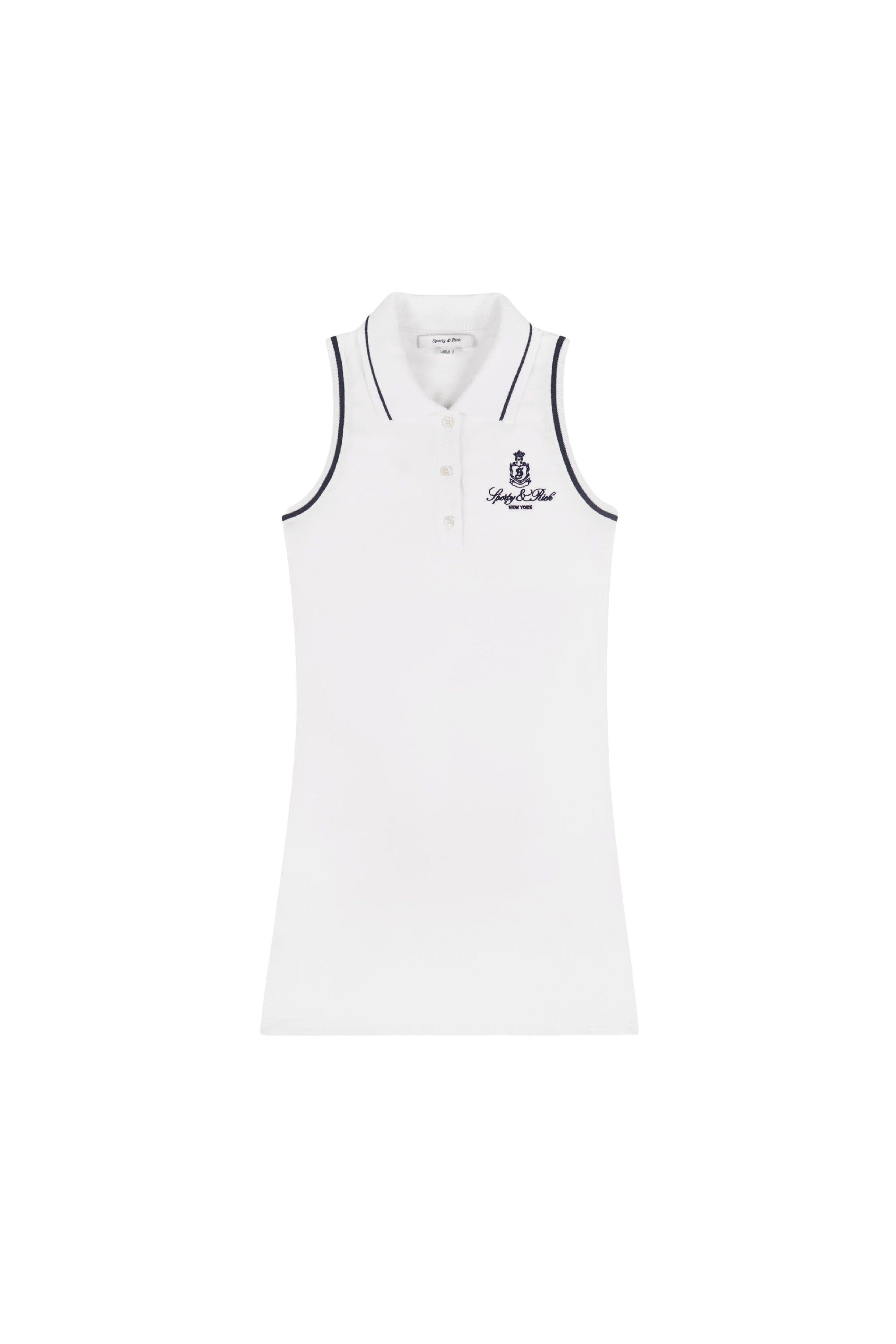 Robe polo Vendome en piqué - White