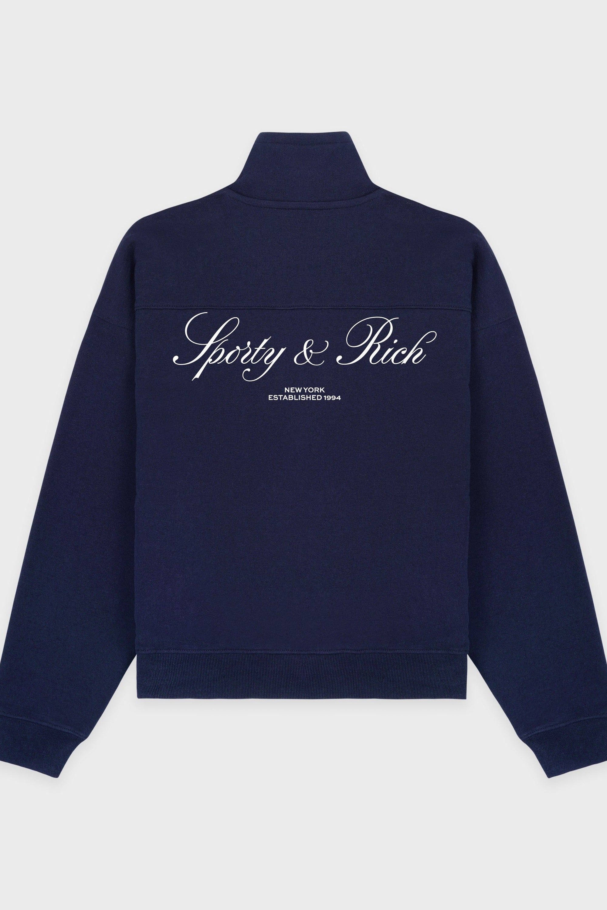 Sweatshirt Vendome zippé à col montant - Navy
