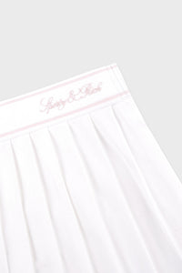 Jupe courte Vendome plissée - White
