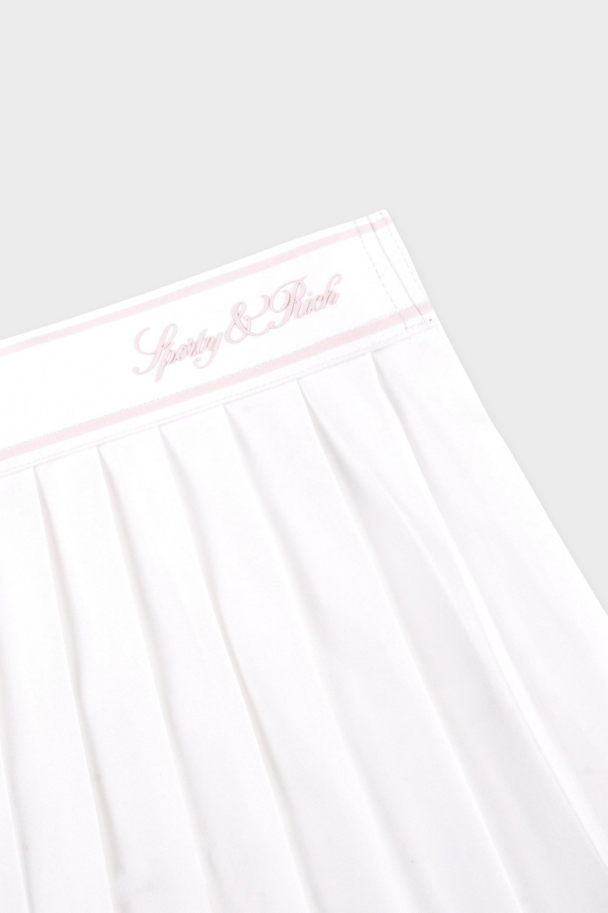 Jupe courte Vendome plissée - White