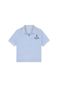 Polo Vendome en velours - Ciel