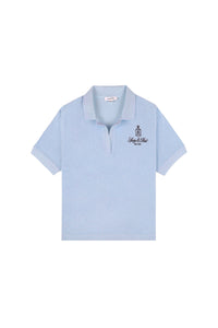 Polo Vendome en velours - Ciel